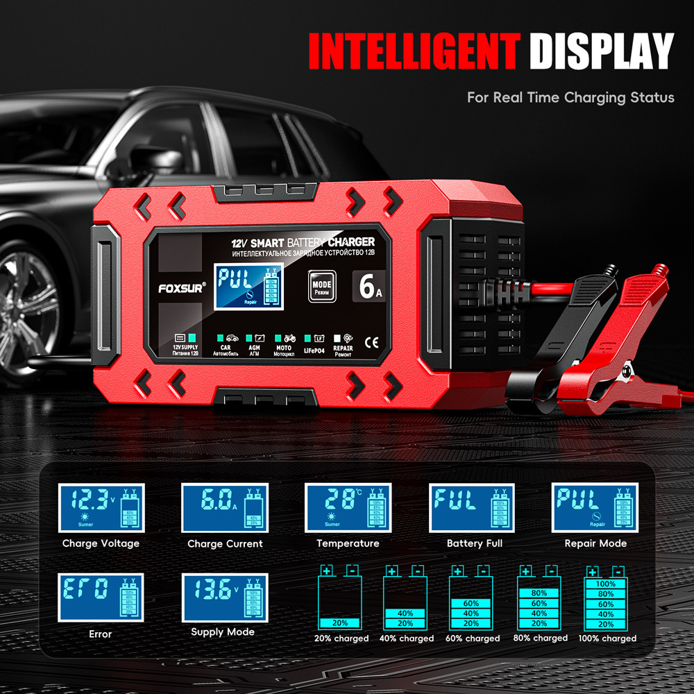 Power Tools Battery Repair - 12V6A Intelligent Car & Motorcycle Battery