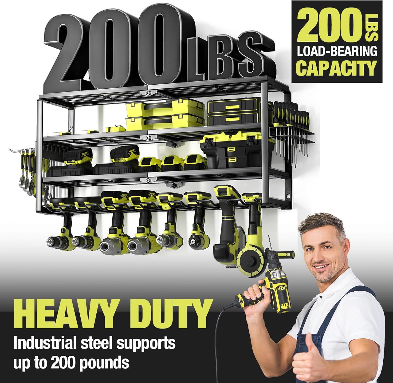 4 Layer Wall Mount Power Tool  - Power Tools Organizer のレビューと価格