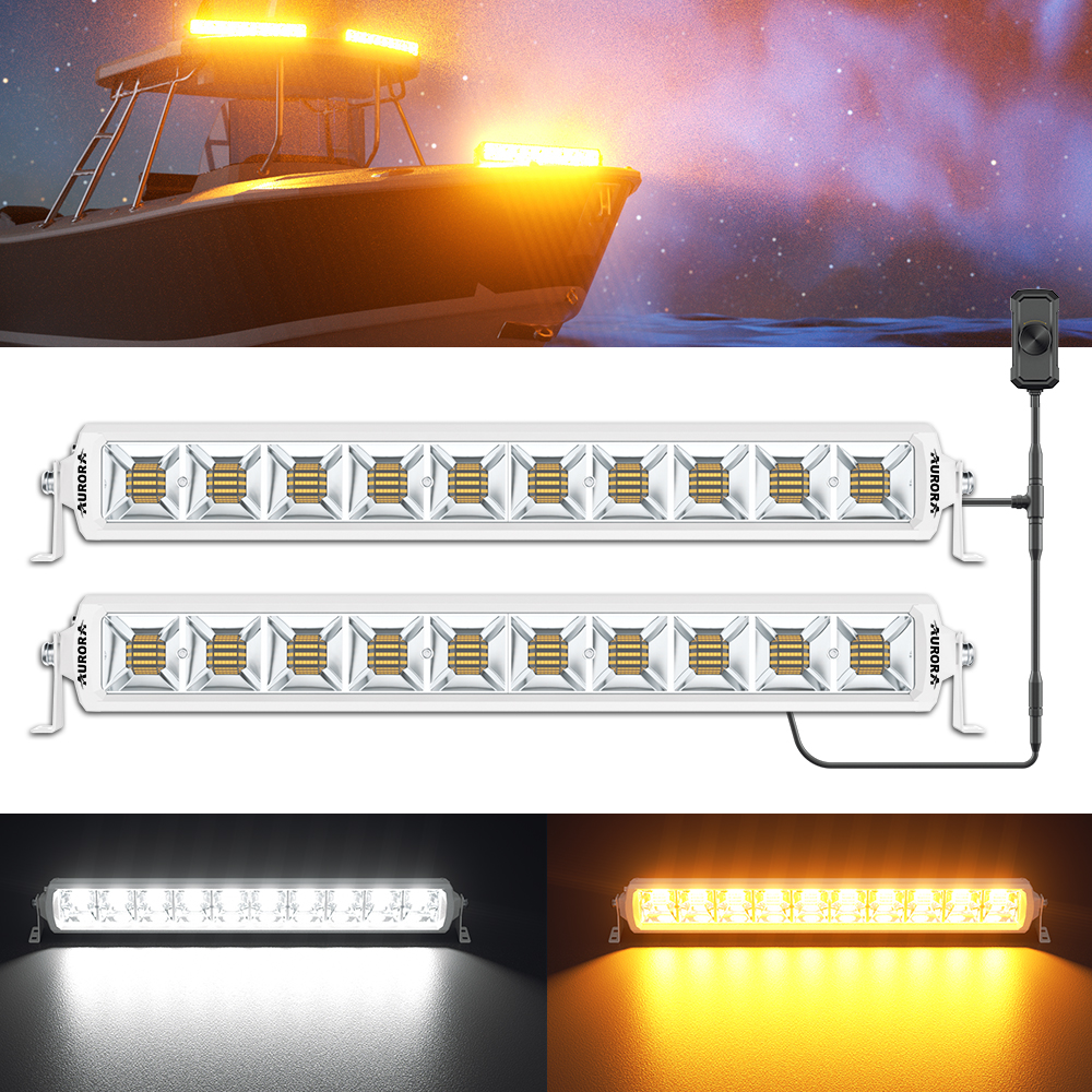 Dual Color Led Light Bar 4PCS  - Power Tools Yellow Color のレビューと価格