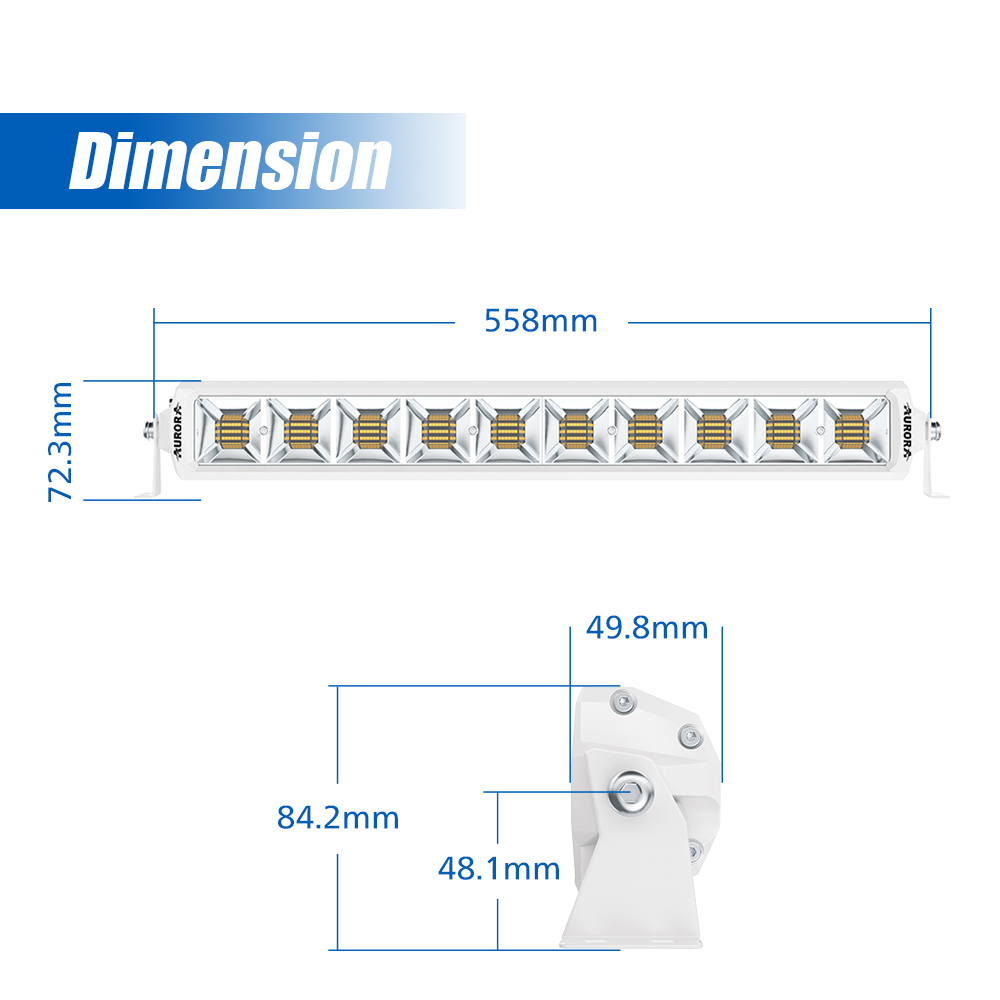 Dual Color Led Light Bar 4PCS  - Power Tools Yellow Color のレビューと価格