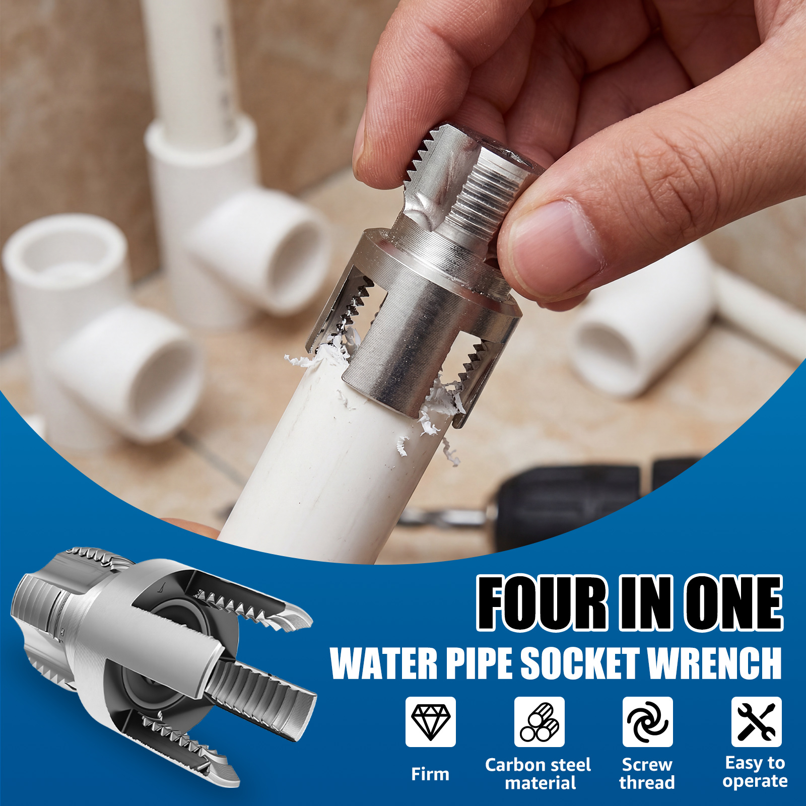 4 in 1 Water Pipe Thread Cutti - Power Tools Plumbing のレビューと価格