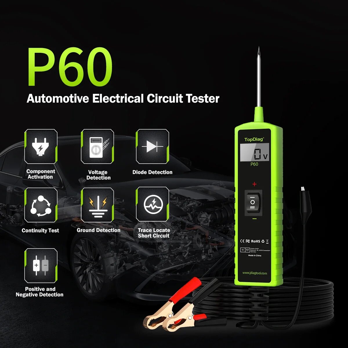 Jdiag P60 Automotive Power Cir - Power Tools Automotive のレビューと価格