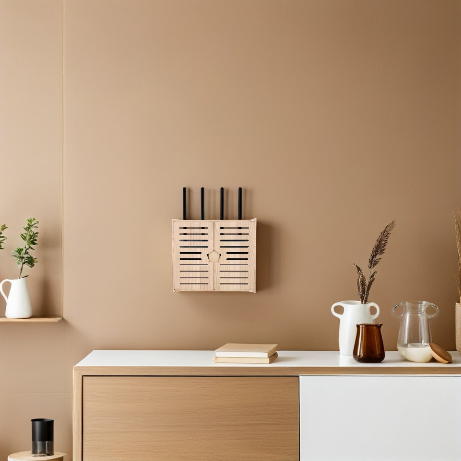 Wooden WiFi Router Storage Box - Power Tools Organizer のレビューと価格