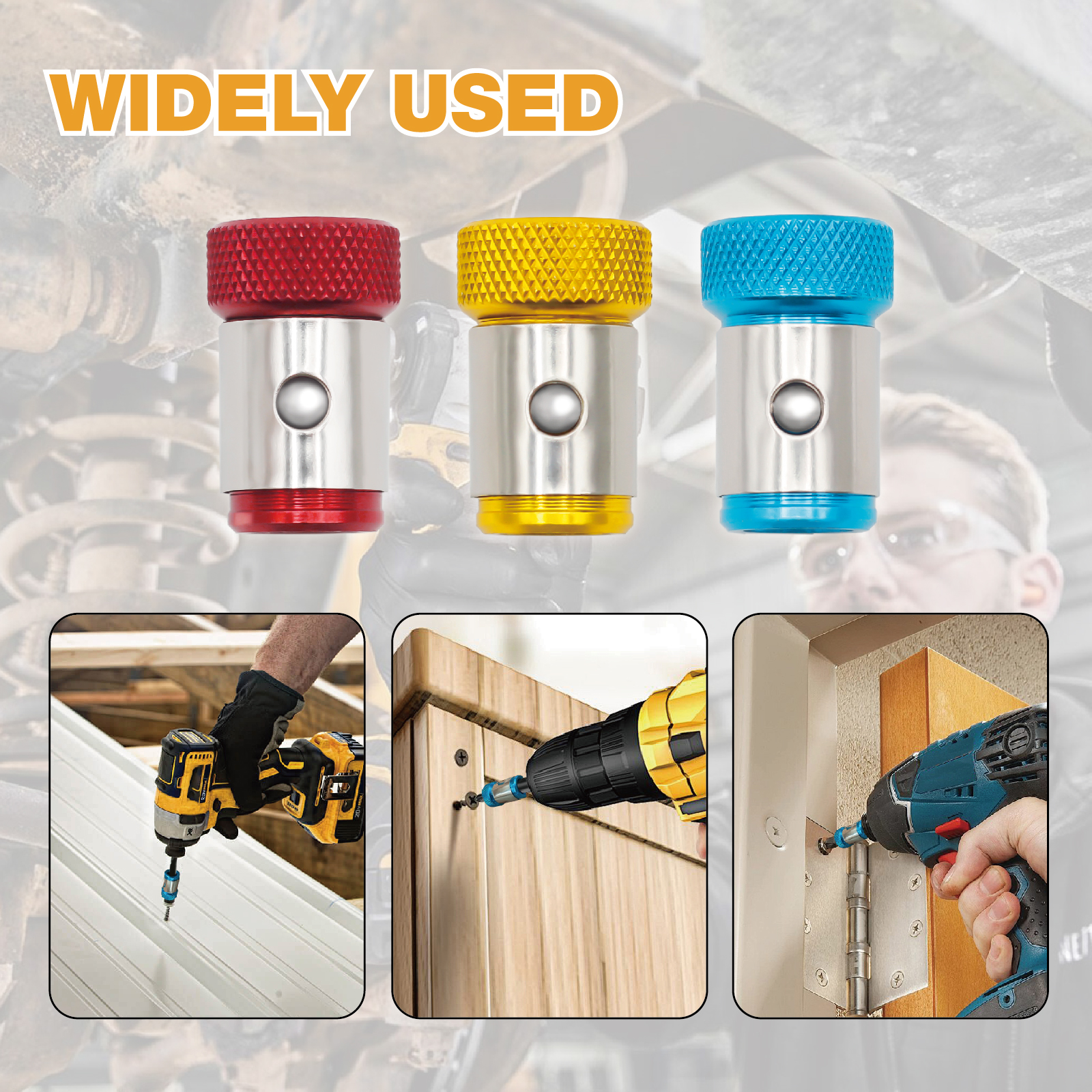 Universal 1/4 Inch Magnetic Sc - Power Tools Yellow Color のレビューと価格