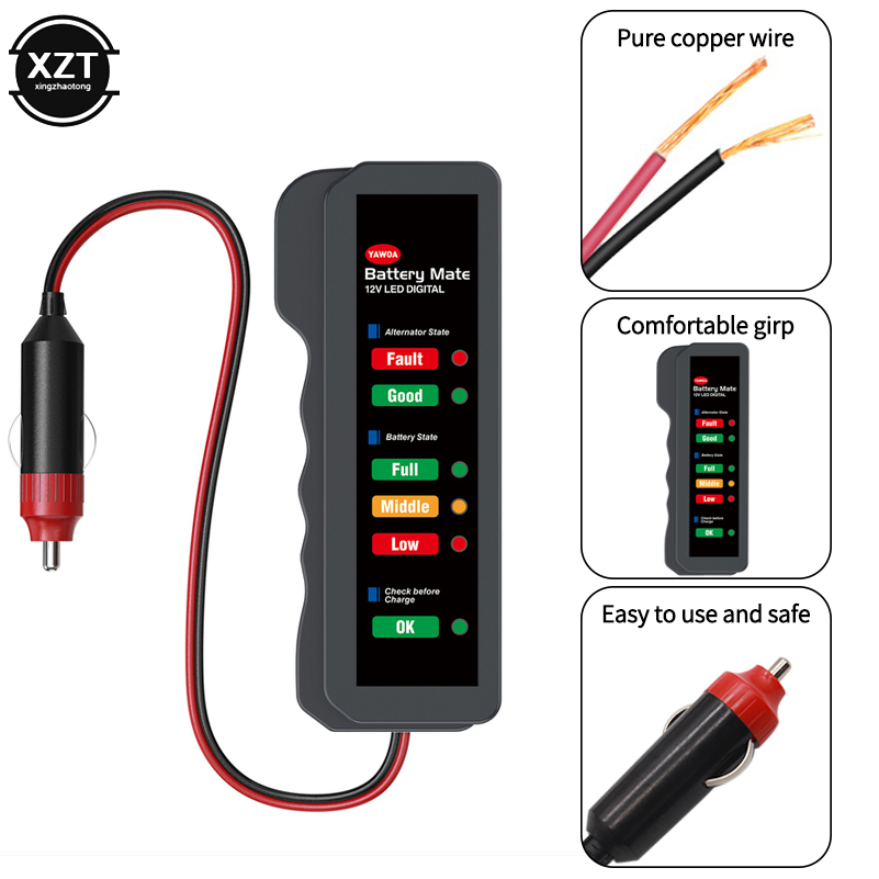 Car Battery Tester 6 LED Displ - Power Tools China のレビューと価格